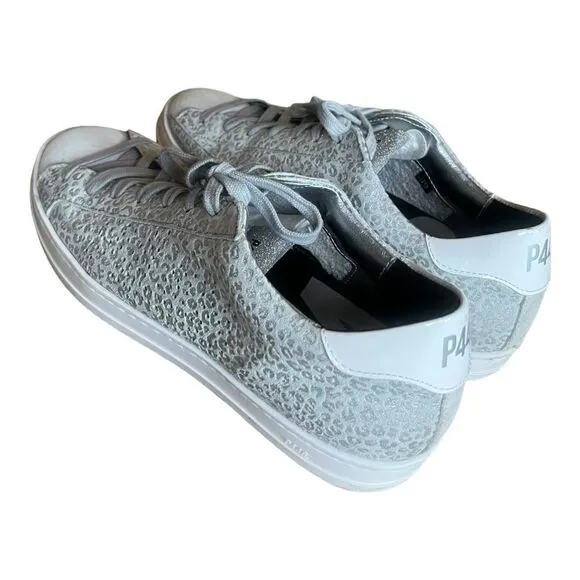 P448 John Silver Leopard Print Low Top Sneakers