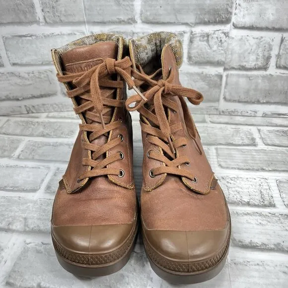 Palladium Women’s 9 Pampa Hi Lite Leather Combat Stylish Boots
