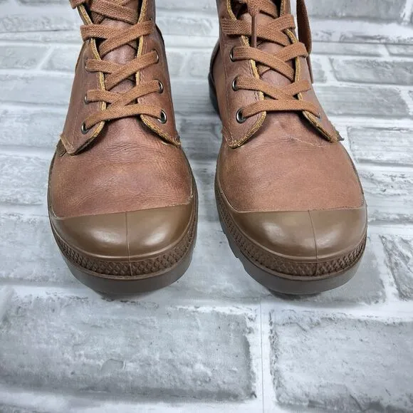 Palladium Women’s 9 Pampa Hi Lite Leather Combat Stylish Boots