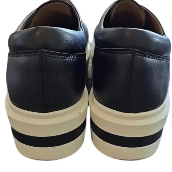 Paolo Linea Platform Sneakers Perforated Leather Black 6