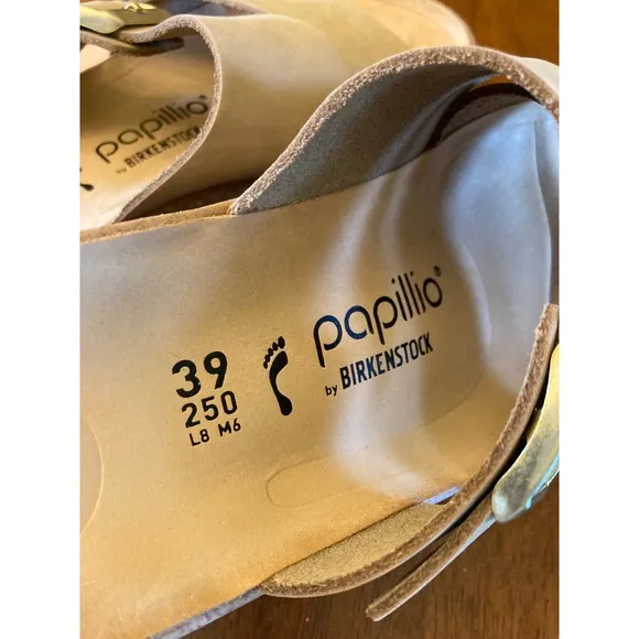 Papillio by Birkenstock Platform Sandals Adjustable Buckle Straps Size 8 narrow