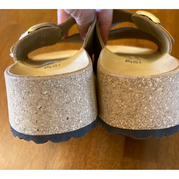 Papillio by Birkenstock Platform Sandals Adjustable Buckle Straps Size 8 narrow