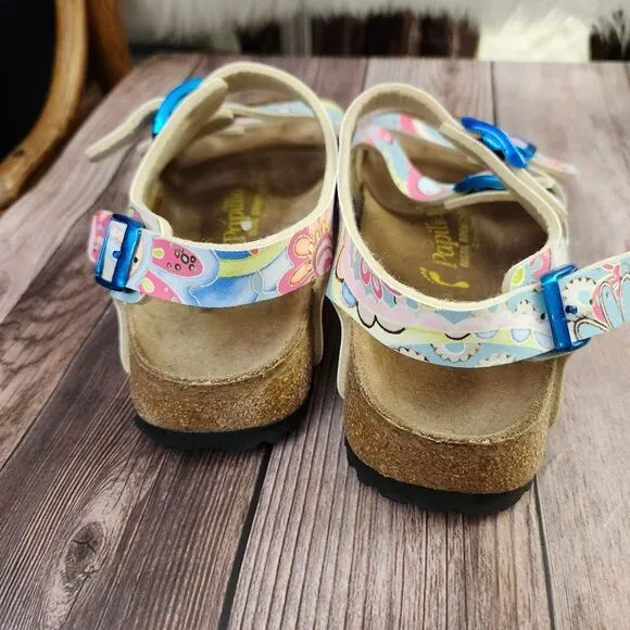 Papillio By Birkenstock Triple Strap Slingback Floral Sandals