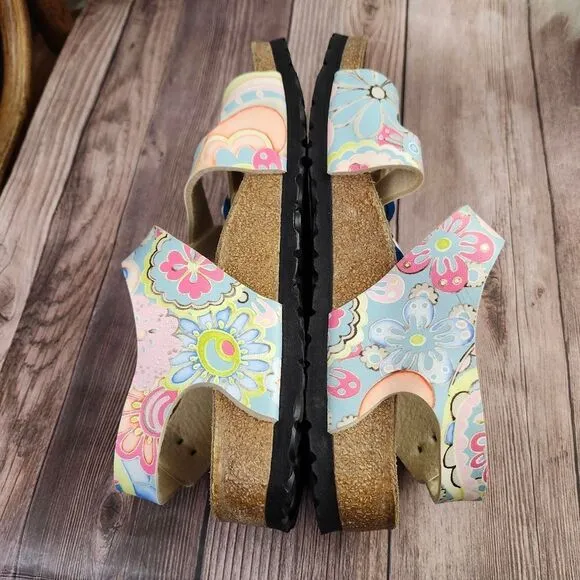 Papillio By Birkenstock Triple Strap Slingback Floral Sandals