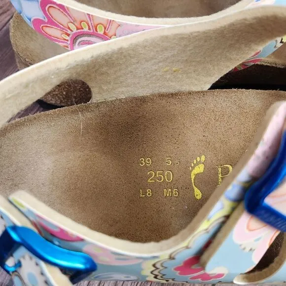Papillio By Birkenstock Triple Strap Slingback Floral Sandals