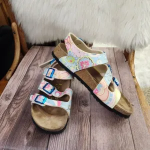 Papillio By Birkenstock Triple Strap Slingback Floral Sandals