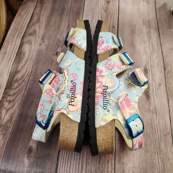 Papillio By Birkenstock Triple Strap Slingback Floral Sandals
