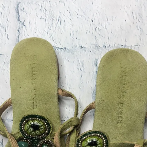 🔹Patricia Green Suede Leather Embellished Sandals