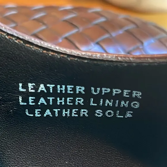 Paul Fredrick Woven Leather Monk Strap Loafers in Brown Leather