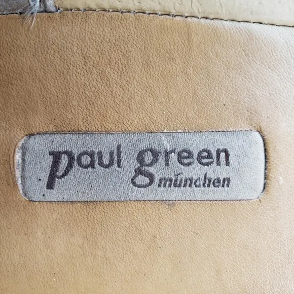 Paul Green | Champagne Metallic Leather Almond Toe Slip On Ballet Flats Women's