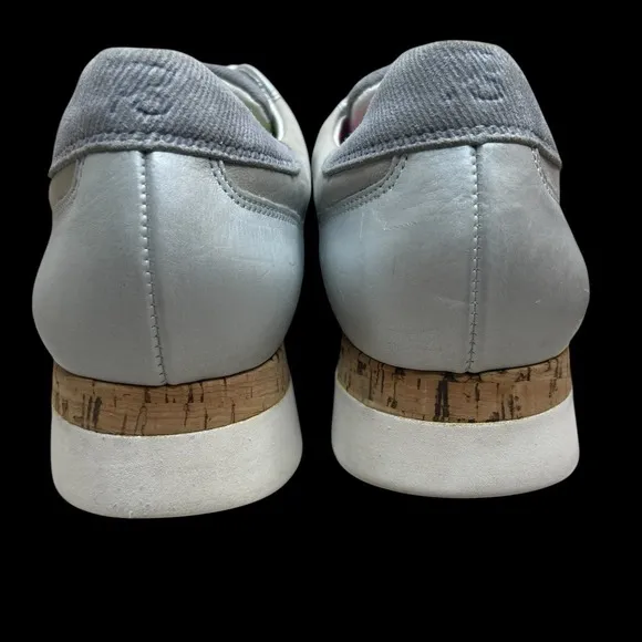 Paul Green Gray Leather Stasia Low-top Sneakers Womens 9.5 Athleisure Walking