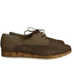 Paul Green Tan Suede Lace Up Flats