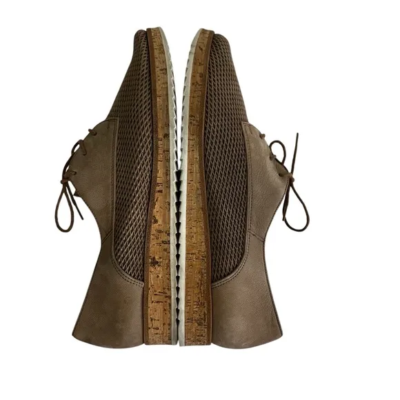 Paul Green Tan Suede Lace Up Flats