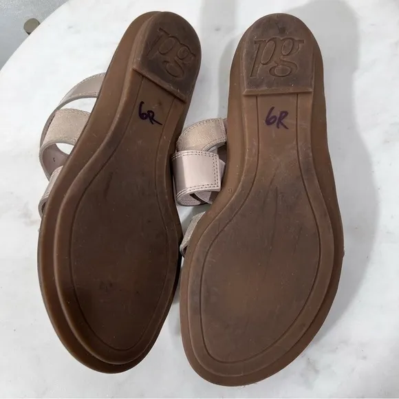 Paul Green Venice Cross Strap Slide Sandals Sz US 8.5