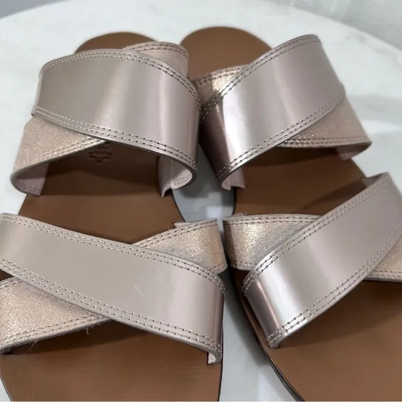 Paul Green Venice Cross Strap Slide Sandals Sz US 8.5