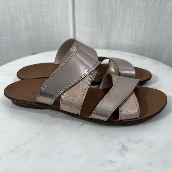 Paul Green Venice Cross Strap Slide Sandals Sz US 8.5