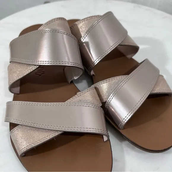 Paul Green Venice Cross Strap Slide Sandals Sz US 8.5