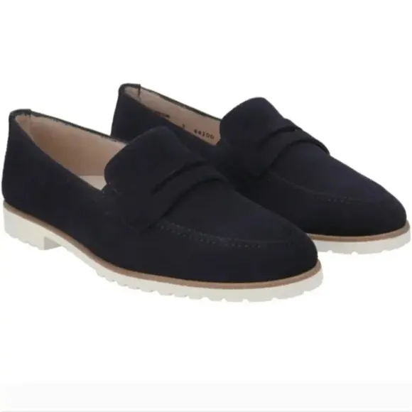 Paul Green Women's Carmela SUPER SOFT Nubuck Leather Penny Loafer Flats