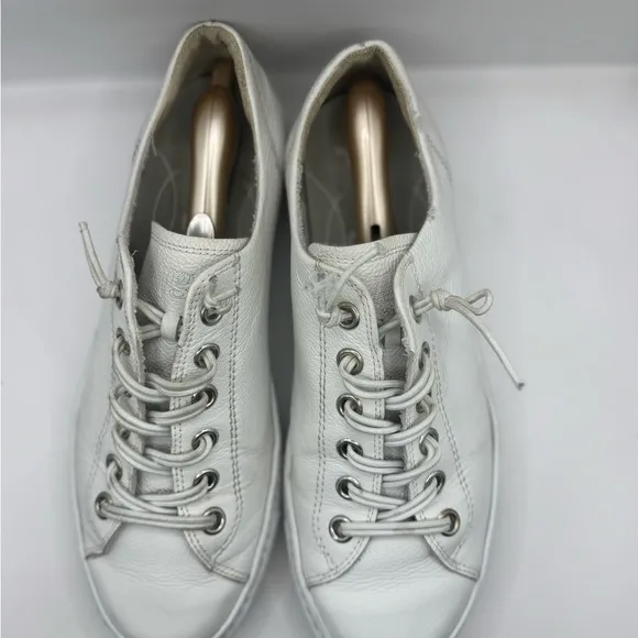 Paul Green Women’s Us 9 Hadley Luxury No Tie White Leather Sneakers