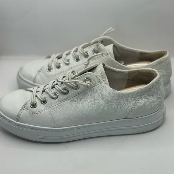 Paul Green Women’s Us 9 Hadley Luxury No Tie White Leather Sneakers