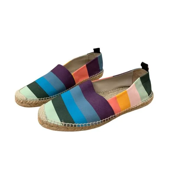 Paul Smith Men's Striped Cloth Espadrilles Loafers 44 US 11