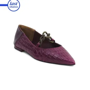 PAULA TORRES Purple Made In Brazil Leather Toronto Flats