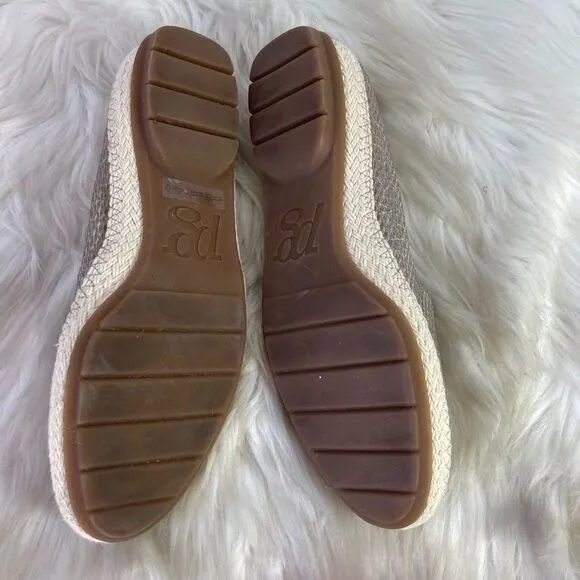 Paul Green Layla Tan Woven Slip On Loafers Sz 6.5