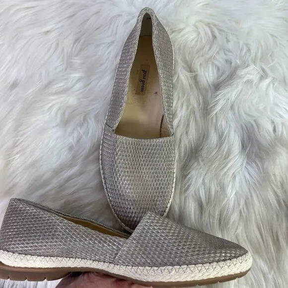 Paul Green Layla Tan Woven Slip On Loafers Sz 6.5