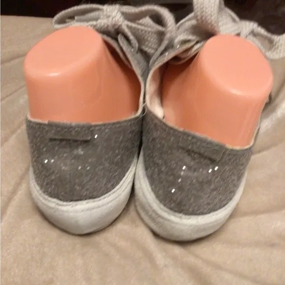 PEDRO GARCIA MADE IN SPAIN SILVER GLITTER SNEAKERS SZ 39