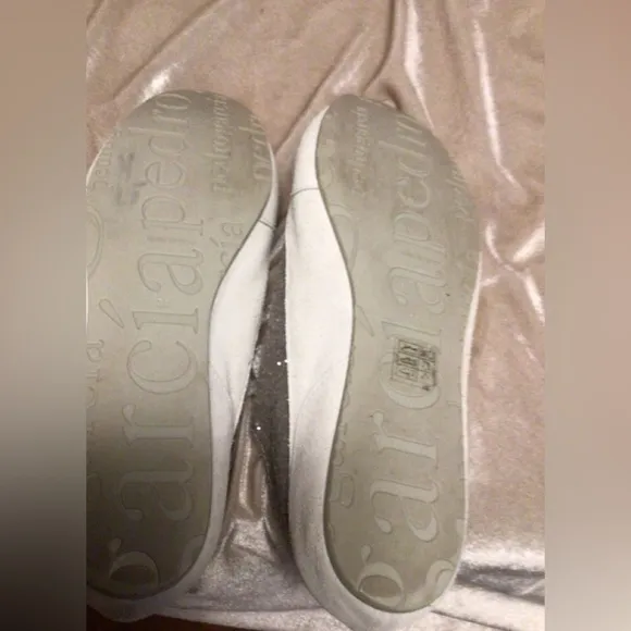 PEDRO GARCIA MADE IN SPAIN SILVER GLITTER SNEAKERS SZ 39
