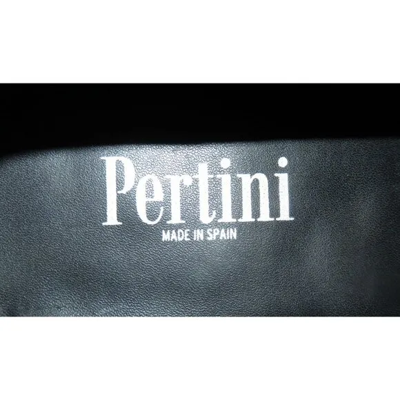 Pertini Black Italian Woven Leather Luxury Loafers size 41 womens 10.5 Mens 8.5
