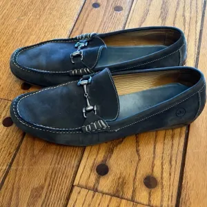 Peter Millar Catalina Driving Loafers Blue Suede Old Money Shoes Size 11.5