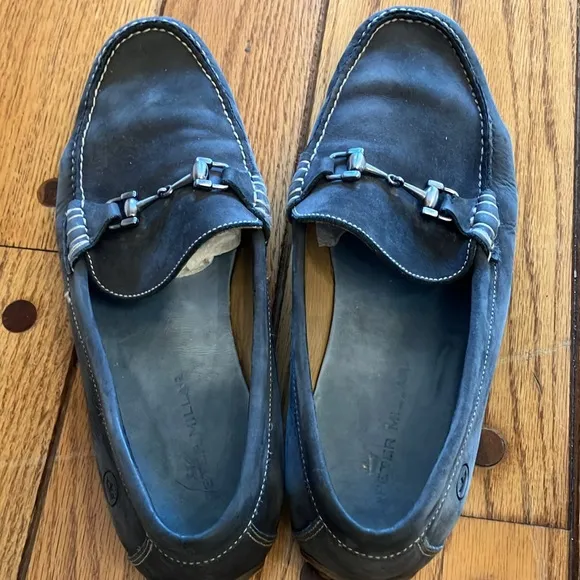 Peter Millar Catalina Driving Loafers Blue Suede Old Money Shoes Size 11.5