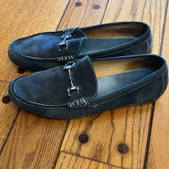 Peter Millar Catalina Driving Loafers Blue Suede Old Money Shoes Size 11.5