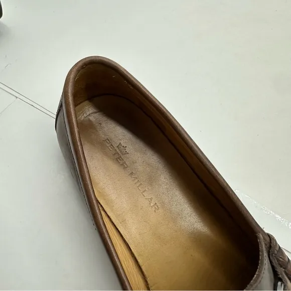 Peter Millar Mens 10.5 Horsebit Loafers Driving Shoes Leather Slip On Casual