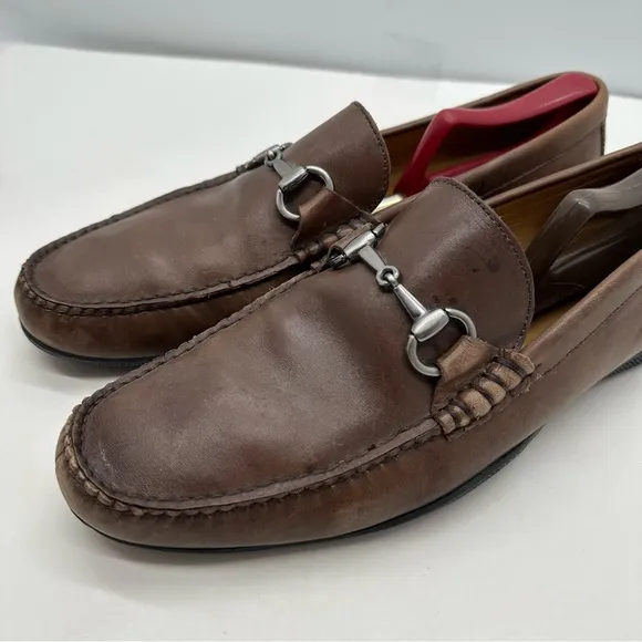 Peter Millar Mens 10.5 Horsebit Loafers Driving Shoes Leather Slip On Casual