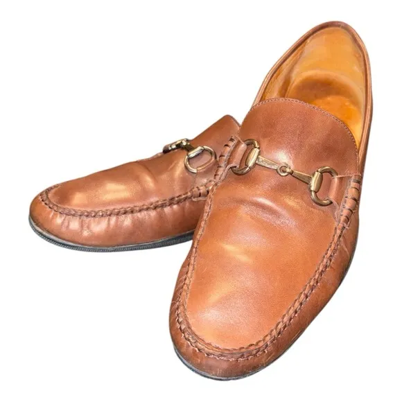 Peter Millar Mens Brown Horsebit Loafers Driving Shoes Leather Slip On Size 10