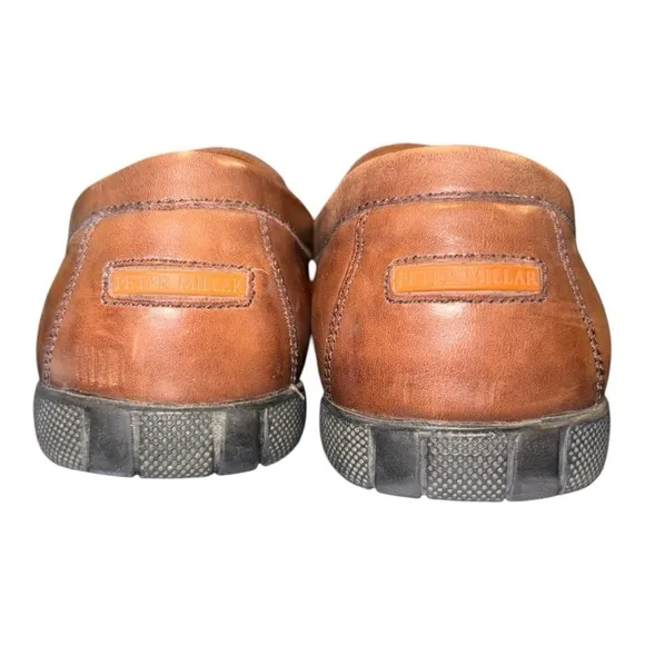 Peter Millar Mens Brown Horsebit Loafers Driving Shoes Leather Slip On Size 10