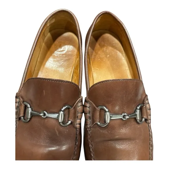 Peter Millar Mens Brown Horsebit Loafers Driving Shoes Leather Slip On Size 10