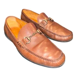 Peter Millar Mens Brown Horsebit Loafers Driving Shoes Leather Slip On Size 10