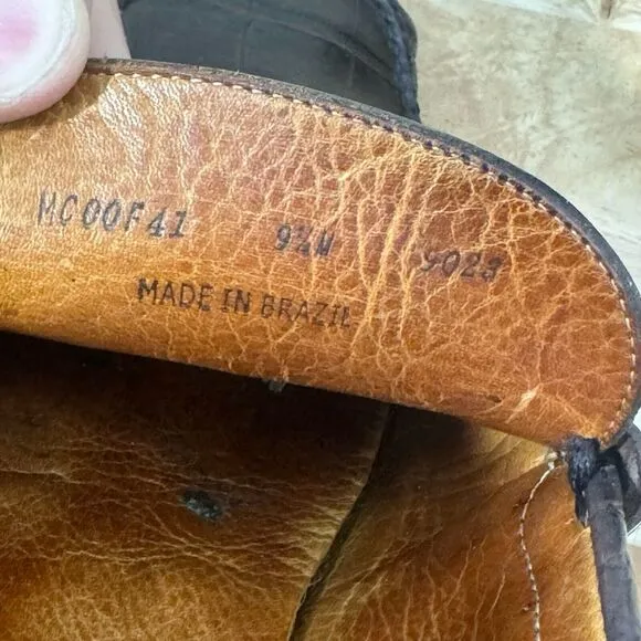 Peter Millar Mens Horse Bit Leather‎ Loafers Sz 9.5 Brown Driving Shoes Slip On