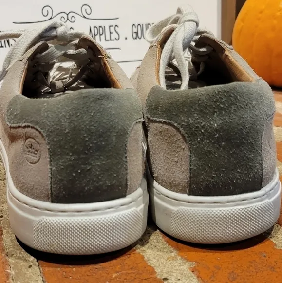 Peter Millar Suede Leather Crown Sneakers Tan &amp; Green Size 10M