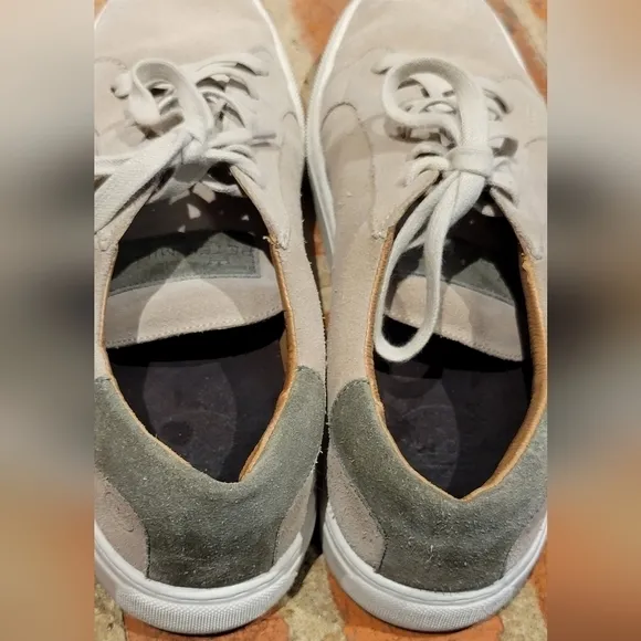 Peter Millar Suede Leather Crown Sneakers Tan &amp; Green Size 10M