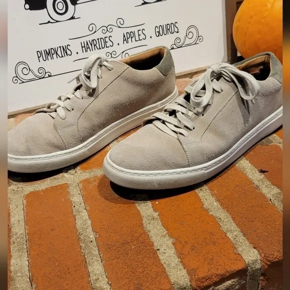 Peter Millar Suede Leather Crown Sneakers Tan &amp; Green Size 10M