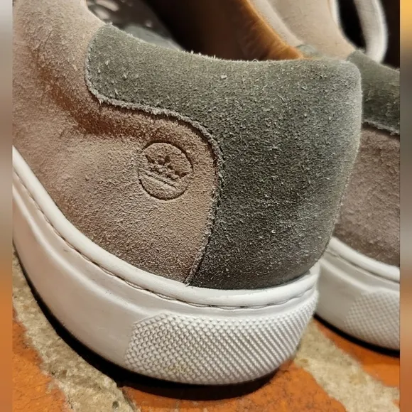 Peter Millar Suede Leather Crown Sneakers Tan &amp; Green Size 10M