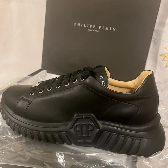 Philipp Plein Supersonic Low-Top Sneakers Black Sz 46 - NWT