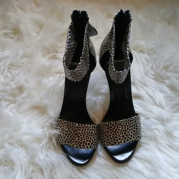 Pierre Hardy Snakeskin Ankle Strap Sandals Size 39