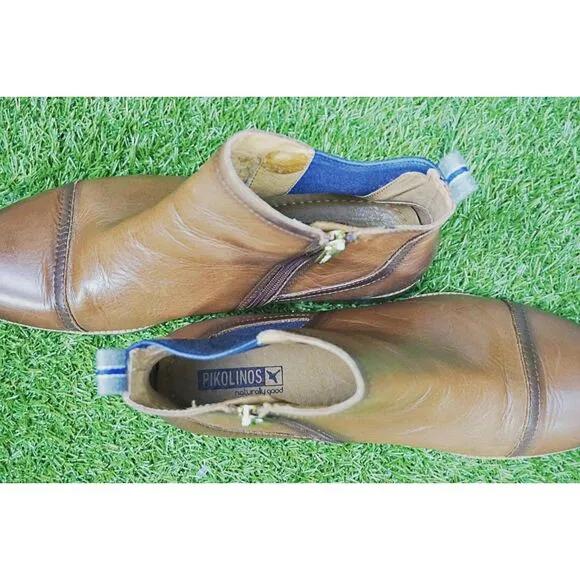 Pikolinos Chelsea Brown Leather Boots - Women's Size EU 41 (US 10.5)