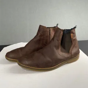 PIKOLINOS Chelsea Leather Boots Men's size 43/9.5-10 Zip Ankle Brown