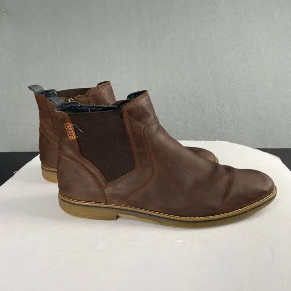 PIKOLINOS Chelsea Leather Boots Men's size 43/9.5-10 Zip Ankle Brown
